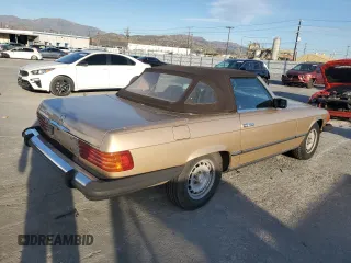 1981 Mercedes-Benz 380 380SL with VIN WDBBA45A8BB003796, listed as a Copart auction lot 46638435 with 122,163 mi miles and Salvage Title. Bid and sale history available at carsss.com. Image 3.