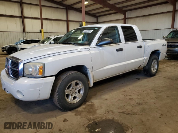 2007 Dodge Dakota SLT with VIN 1D7HW48K97S141569, listed as a Copart auction lot 84002054 with 204,019 mi miles and Salvage Title. Bid and sale history available at carsss.com. Image 1.
