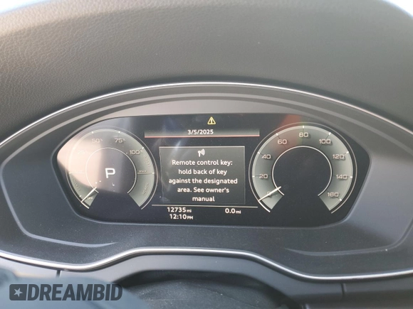 2024 Audi Q5 S line Premium Plus with VIN WA1E2AFY5R2005452, listed as a Copart auction lot 47797665 with 12,735 mi miles and Salvage title. Bid and sale history available at DreamBid. Image 9.