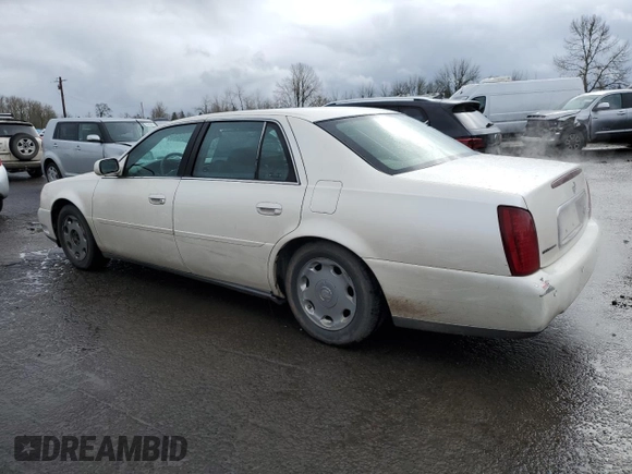 2002 Cadillac DeVille DHS z VIN 1G6KE57Y42U277428, wystawiony jako Copart lot #45757115 z przebiegiem 143 741 mil mil oraz Czysty tytuł • Clean title. Historia ofert i sprzedaży dostępna na DreamBid. Obrazek 2.