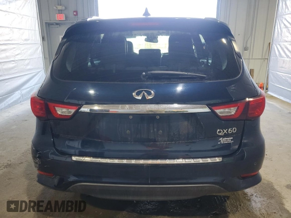 2017 Infiniti QX60 with VIN 5N1DL0MMXHC546218, listed as a Copart auction lot 47448695 with 122,427 mi miles and Salvage Title. Bid and sale history available at carsss.com. Image 6.
