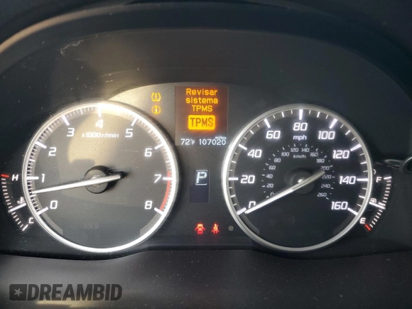 2015 Acura RDX with VIN 5J8TB4H39FL031592, listed as a Copart auction lot 43814514 with 107,020 mi miles and Salvage title. Bid and sale history available at DreamBid. Image 9.