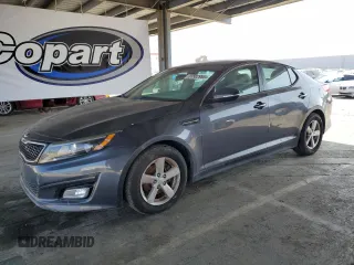 2015 Kia Optima LX with VIN 5XXGM4A70FG442144, listed as a Copart auction lot 55502955 with 118,429 mi miles and Clean Title. Bid and sale history available at carsss.com. Image 1.