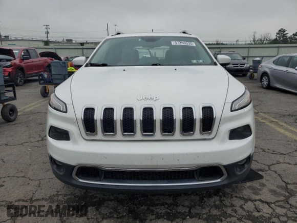 2018 Jeep Cherokee Limited with VIN 1C4PJMDX4JD521615, listed as a Copart auction lot 57250535 with 144,248 mi miles and Salvage title. Bid and sale history available at DreamBid. Image 5.