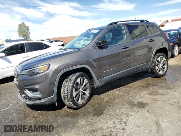 2022 Jeep Cherokee Limited with VIN 1C4PJMDX2ND556420, listed as a Copart auction lot 50798055 with 48,896 mi miles and Salvage Title. Bid and sale history available at DreamBid. Image 1.