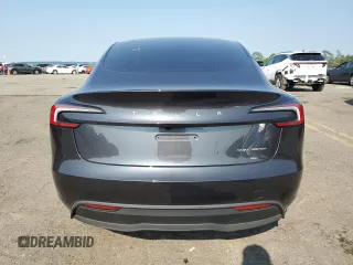 2025 Tesla Model 3 Long Range with VIN 5YJ3E1EB0SF902974, listed as a Copart auction lot 59728245 with 6,398 mi miles and Salvage title. Bid and sale history available at DreamBid. Image 6.