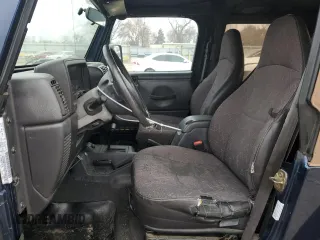 2001 Jeep Wrangler Sport with VIN 1J4FA49S91P341578, listed as a Copart auction lot 43831495 with 139,734 mi miles and Salvage Title. Bid and sale history available at carsss.com. Image 7.
