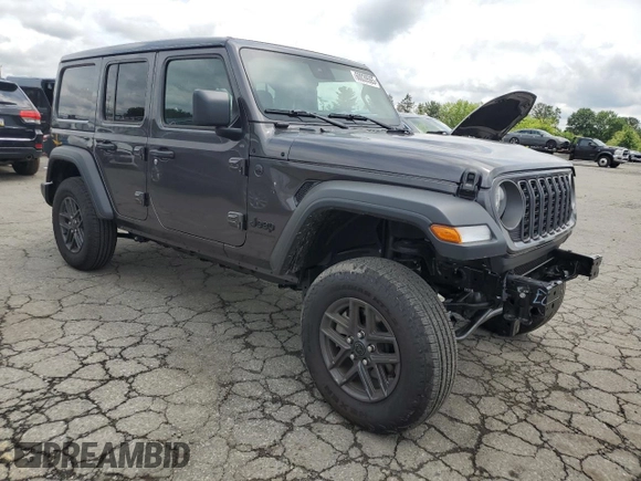2025 Jeep Wrangler Sport S with VIN 1C4PJXDN0SW521570, listed as a Copart auction lot 60039565 with 3,083 mi miles and Salvage title. Bid and sale history available at DreamBid. Image 4.