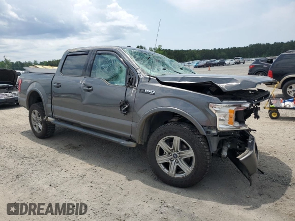 2018 Ford F-150 XL with VIN 1FTEW1E54JFD50664, listed as a Copart auction lot 57517945 with 106,649 mi miles and Salvage title. Bid and sale history available at DreamBid. Image 4.