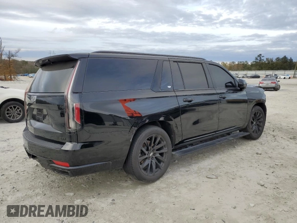 2022 Cadillac Escalade ESV Sport Platinum with VIN 1GYS4RKL5NR333865, listed as a Copart auction lot 80776844 with 71,297 mi miles and Salvage title. Bid and sale history available at DreamBid. Image 3.