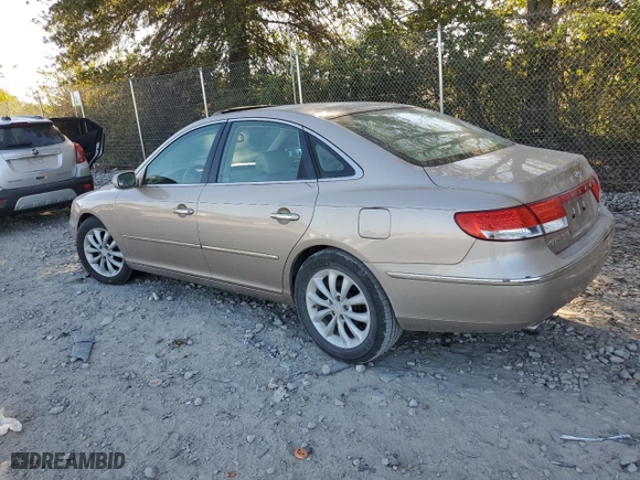 2006 Hyundai Azera SE with VIN KMHFC46F36A049549, listed as a Copart auction lot 75206174 with 82,617 mi miles and Salvage Title. Bid and sale history available at carsss.com. Image 2.