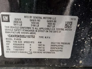 2016 GMC Acadia SLT with VIN 1GKKRSKD2GJ192752, listed as a Copart auction lot 80299884 with 111,552 mi miles and Salvage Title. Bid and sale history available at carsss.com. Image 14.