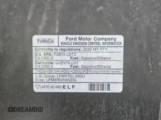 2020 Ford F-150 XL with VIN 1FTEW1CB7LKE49031, listed as a IAAI auction lot 42015357 with 113,966 mi miles. Bid and sale history available at carsss.com. Image 1.
