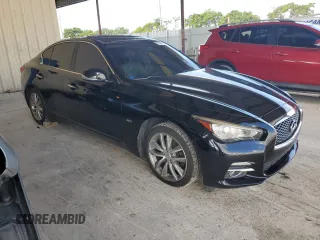 2017 Infiniti Q50 Signature Edition with VIN JN1EV7AP7HM739398, listed as a Copart auction lot 72574484 with 107,823 mi miles and Clean Title. Bid and sale history available at DreamBid. Image 4.