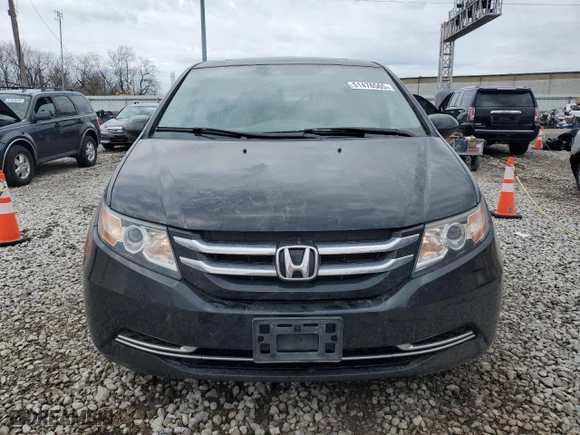2014 Honda Odyssey EX-L with VIN 5FNRL5H67EB121167, listed as a Copart auction lot 51476565 with 131,463 mi miles and Salvage Title. Bid and sale history available at carsss.com. Image 5.