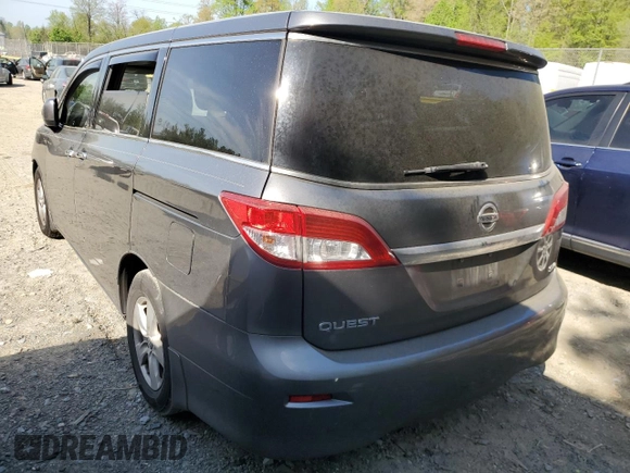 2015 Nissan Quest SV with VIN JN8AE2KP7F9120821, listed as a Copart auction lot 53998065 with 106,702 mi miles and Salvage Title. Bid and sale history available at carsss.com. Image 2.