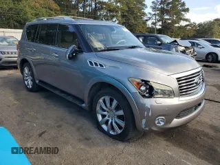 2011 Infiniti QX56 7-passenger with VIN JN8AZ2NE2B9000336, listed as a Copart auction lot 78313144 with 188,676 mi miles and Salvage Title. Bid and sale history available at carsss.com. Image 4.