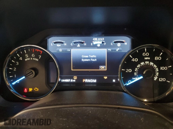 2019 Ford F-150 XL with VIN 1FTEW1E41KFC63619, listed as a Copart auction lot 55754145 with 44,697 mi miles and Salvage title. Bid and sale history available at DreamBid. Image 9.