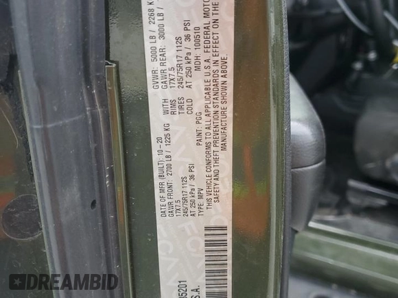 2021 Jeep Wrangler Sport with VIN 1C4GJXAN7MW535201, listed as a Copart auction lot 78378014 with 64,384 mi miles and Salvage Title. Bid and sale history available at DreamBid. Image 13.