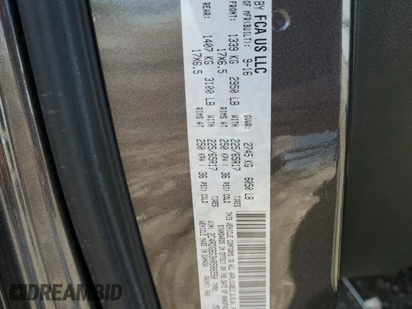 2017 Dodge Grand Caravan SE Plus z VIN 2C4RDGBG3HR586550, wystawiony jako Copart lot #55809465 z przebiegiem 64 382 mil mil oraz Szkoda całkowita • Salvage title. Historia ofert i sprzedaży dostępna na DreamBid. Obrazek 14.