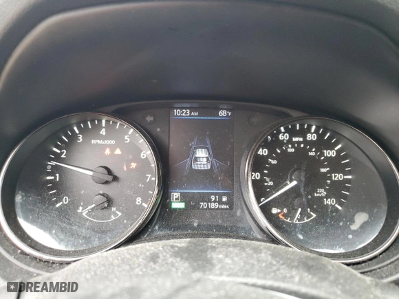 2019 Nissan Rogue SV with VIN JN8AT2MTXKW262785, listed as a Copart auction lot 51082715 with 70,189 mi miles and Salvage Title. Bid and sale history available at carsss.com. Image 9.