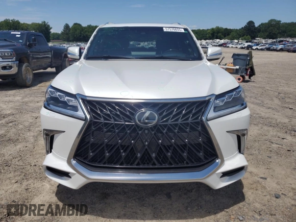 2020 Lexus LX 570 with VIN JTJDY7AX3L4320650, listed as a Copart auction lot 57576655 with 82,762 mi miles and Salvage title. Bid and sale history available at DreamBid. Image 5.