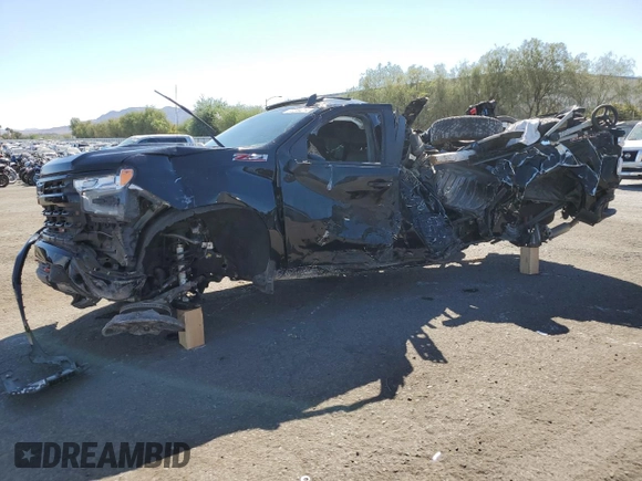 2022 Chevrolet Silverado 1500 LT Trail Boss with VIN 3GCUDFEL4NG586071, listed as a Copart auction lot 72244214 with Not Provided miles and Non Repairable. Bid and sale history available at DreamBid. Image 1.