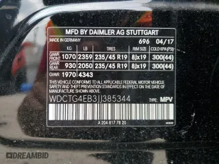 2018 Mercedes-Benz GLA with VIN WDCTG4EB3JJ385344, listed as a Copart auction lot 44892275 with 83,785 mi miles and Salvage Title. Bid and sale history available at carsss.com. Image 13.