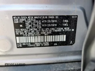 2021 Toyota RAV4 XLE Premium with VIN 2T3C1RFVXMC170581, listed as a Copart auction lot 58327005 with 54,200 mi miles and Salvage title. Bid and sale history available at DreamBid. Image 14.