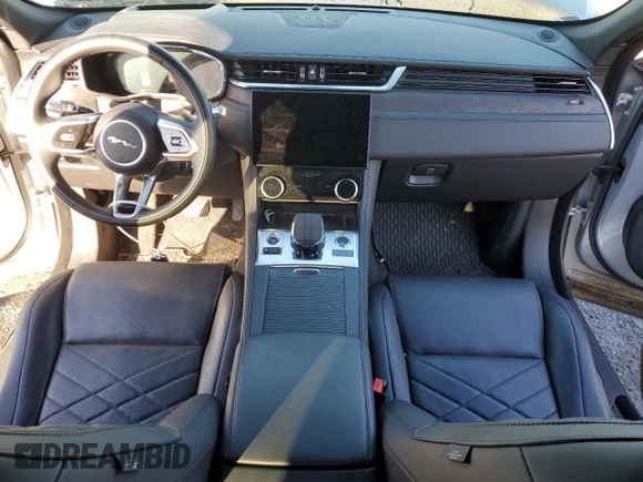 2021 Jaguar F-Pace S with VIN SADCJ2EU9MA683953, listed as a Copart auction lot 46843045 with 40,526 mi miles and Salvage title. Bid and sale history available at DreamBid. Image 8.