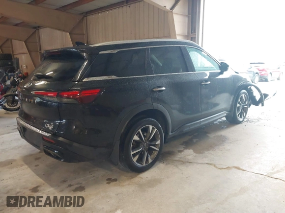 2023 Infiniti QX60 Luxe with VIN 5N1DL1FR9PC353992, listed as a IAAI auction lot 41545383 with 34,835 mi miles and . Bid and sale history available at DreamBid. Image 4.