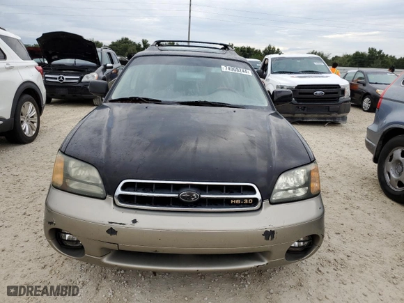 2001 Subaru Legacy Wagon Outback H6 L.L. Bean Edition with VIN 4S3BH806X17655473, listed as a Copart auction lot 74908244 with 133,104 mi miles and Salvage Title. Bid and sale history available at carsss.com. Image 5.