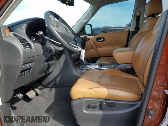 2018 Nissan Armada Platinum with VIN JN8AY2NF4J9330585, listed as a Copart auction lot 50586105 with 64,496 mi miles and Salvage Title. Bid and sale history available at carsss.com. Image 7.