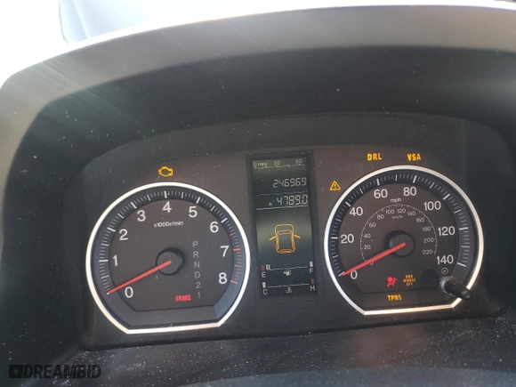 2007 Honda CR-V EX-L with VIN JHLRE38707C048573, listed as a Copart auction lot 52454595 with 246,969 mi miles and Salvage Title. Bid and sale history available at carsss.com. Image 9.