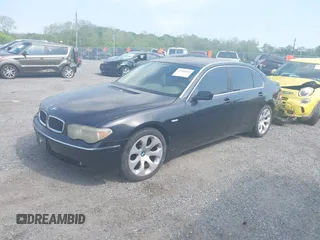 2002 BMW 7 Series 745Li with VIN WBAGN63492DR00406, listed as a IAAI auction lot 42168104 with 141,216 mi miles and . Bid and sale history available at carsss.com. Image 2.