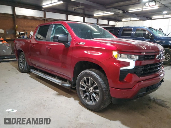 2023 Chevrolet Silverado 1500 RST with VIN 1GCUDEED4PZ152559, listed as a Copart auction lot 50621785 with 35,533 mi miles and Salvage Title. Bid and sale history available at DreamBid. Image 4.