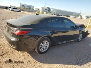 2025 Toyota Camry LE with VIN 4T1DAACK0SU076293, listed as a Copart auction lot 87006194 with 1,607 mi miles and Salvage Title. Bid and sale history available at carsss.com. Image 3.