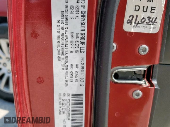 2013 Chrysler 300 z VIN 2C3CCAAG1DH568995, wystawiony jako Copart lot #56278975 z przebiegiem 133 201 mil mil oraz Szkoda całkowita • Salvage title. Historia ofert i sprzedaży dostępna na DreamBid. Obrazek 12.