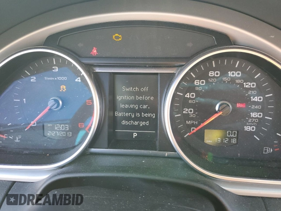 2014 Audi Q7 Premium with VIN WA1CMAFE7ED011520, listed as a Copart auction lot 63912315 with 131,218 mi miles and Clean title. Bid and sale history available at DreamBid. Image 9.