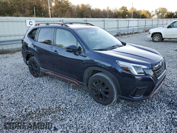 2022 Subaru Forester Sport with VIN JF2SKAJC7NH511913, listed as a Copart auction lot 79430344 with 31,142 mi miles and Salvage Title. Bid and sale history available at carsss.com. Image 4.