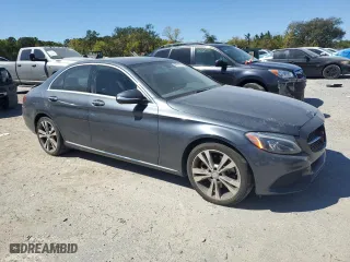 2015 Mercedes-Benz C-Class C 300 with VIN 55SWF4JB8FU056616, listed as a Copart auction lot 49877395 with 126,955 mi miles and Salvage Title. Bid and sale history available at carsss.com. Image 4.