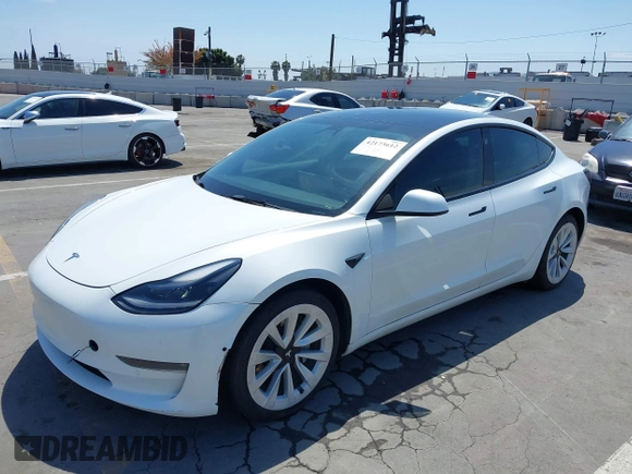 2022 Tesla Model 3 Long Range z VIN 5YJ3E1EB9NF113601, wystawiony jako IAAI lot #42173612 z przebiegiem 95 454 mil mil oraz . Historia ofert i sprzedaży dostępna na DreamBid. Obrazek 20.