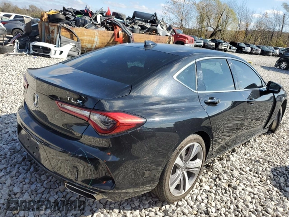 2021 Acura TLX w/Advance Package with VIN 19UUB5F66MA000591, listed as a Copart auction lot 79624574 with 18,339 mi miles and Salvage Title. Bid and sale history available at carsss.com. Image 3.
