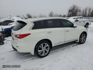 2013 Infiniti JX35 with VIN 5N1AL0MM5DC325008, listed as a Copart auction lot 43125525 with 206,709 mi miles and Clean Title. Bid and sale history available at carsss.com. Image 3.