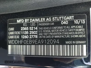 2014 Mercedes-Benz E-Class E 250 BlueTEC Luxury with VIN WDDHF0EB9EA912094, listed as a IAAI auction lot 41651803 with 122,503 mi miles. Bid and sale history available at carsss.com. Image 9.