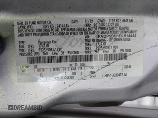 2013 Ford C-Max SEL with VIN 1FADP5BU1DL514444, listed as a IAAI auction lot 41849683 with 179,624 mi miles. Bid and sale history available at carsss.com. Image 9.