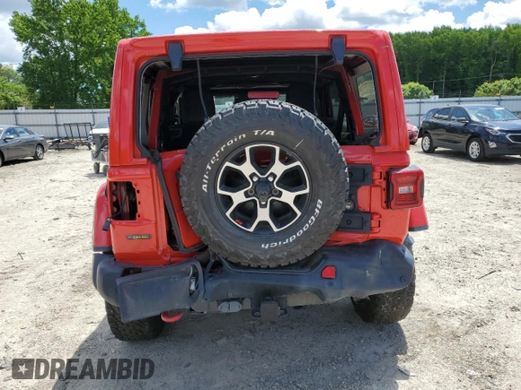 2021 Jeep Wrangler Unlimited Rubicon with VIN 1C4JJXFM3MW732694, listed as a Copart auction lot 54903565 with 70,532 mi miles and Salvage title. Bid and sale history available at DreamBid. Image 6.