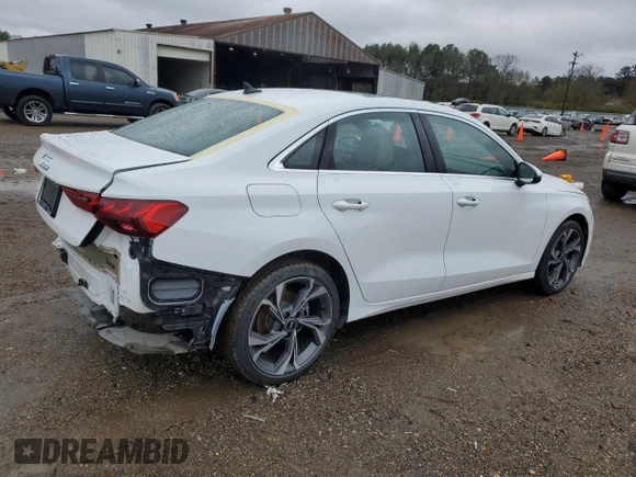 2022 Audi A3 Premium Plus with VIN WAUBUDGY0NA098249, listed as a Copart auction lot 88032825 with 44,166 mi miles and Salvage Title. Bid and sale history available at carsss.com. Image 3.