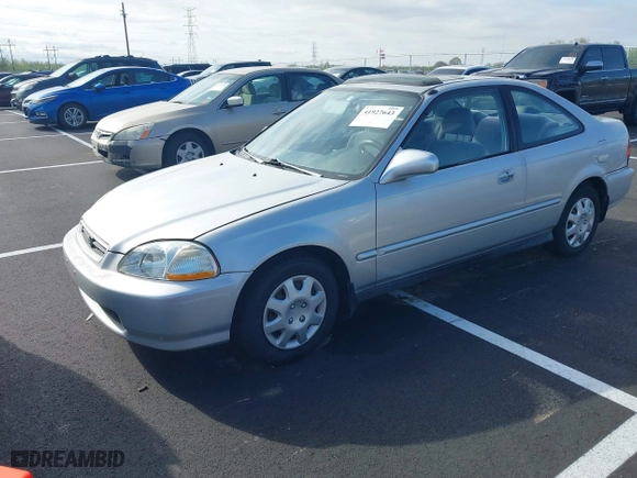 1996 Honda Civic EX with VIN 1HGEJ8249TL090500, listed as a IAAI auction lot 41927643 with 164,067 mi miles. Bid and sale history available at carsss.com. Image 2.