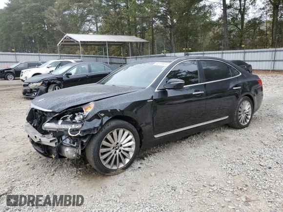 2015 Hyundai Equus Ultimate z VIN KMHGH4JH6FU099424, wystawiony jako Copart lot #80129674 z przebiegiem 145 420 mil mil oraz Szkoda całkowita • Salvage title. Historia ofert i sprzedaży dostępna na DreamBid. Obrazek 1.